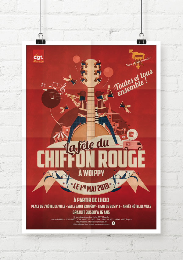 Pack communication réalisé à l'occasion de la fête du chiffon rouge 2019