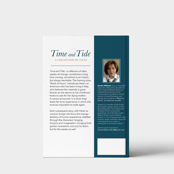  4ème de couverture du livre 'Time and Tide' de Sandra Williams